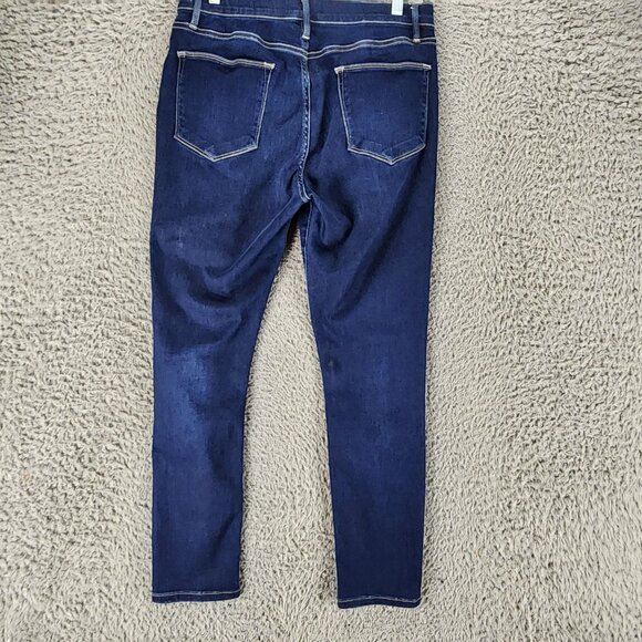 Frame Denim Jeans Womens 32 Blue Stretch Denim Le High Skinny Crop - Picture 9 of 15